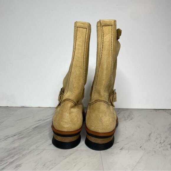 Red Wing Tan Suede Engineer Boot 10 - Picture 3 of 16